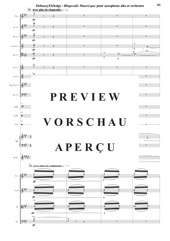 Product gallery: Page 66 of 68 Rhapsodie Mauresque , , (alto saxophone solo + orchestra)