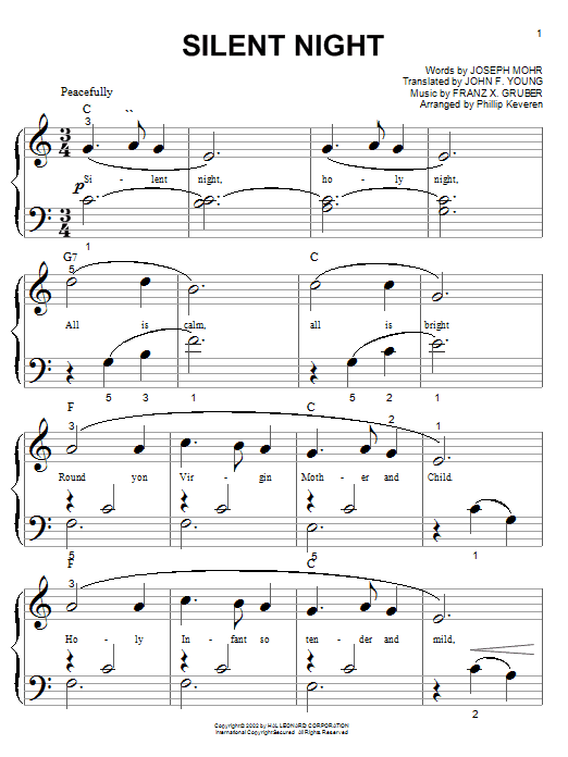 Product picture to: Silent Night (arr. Phillip Keveren)