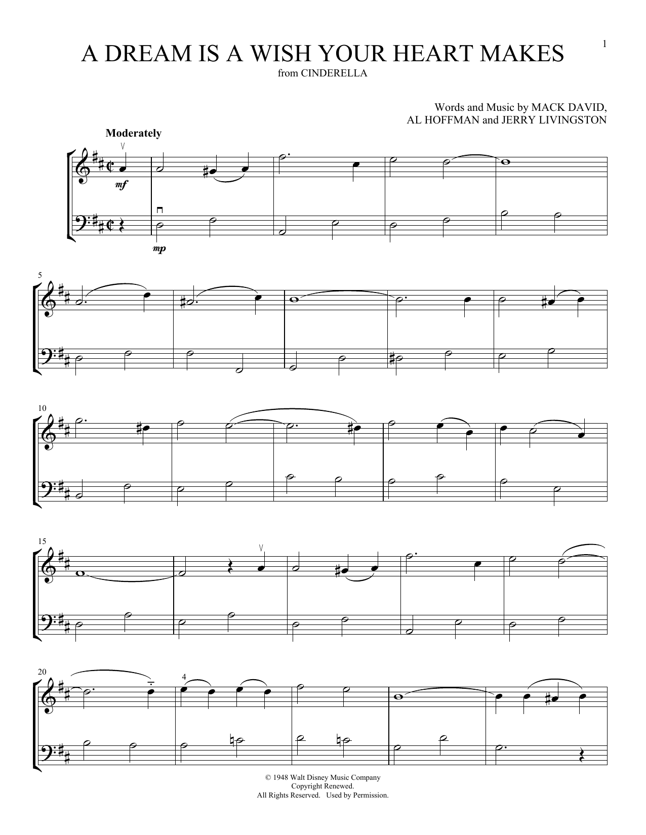 Produktgalerie: Seite 1 von 1 A Dream Is A Wish Your Heart Makes (from Cinderella) (arr. Michelle Hynson), Linda Ronstadt