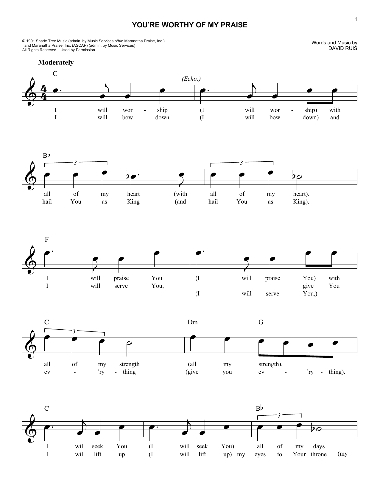 Produktbild zu: You're Worthy Of My Praise