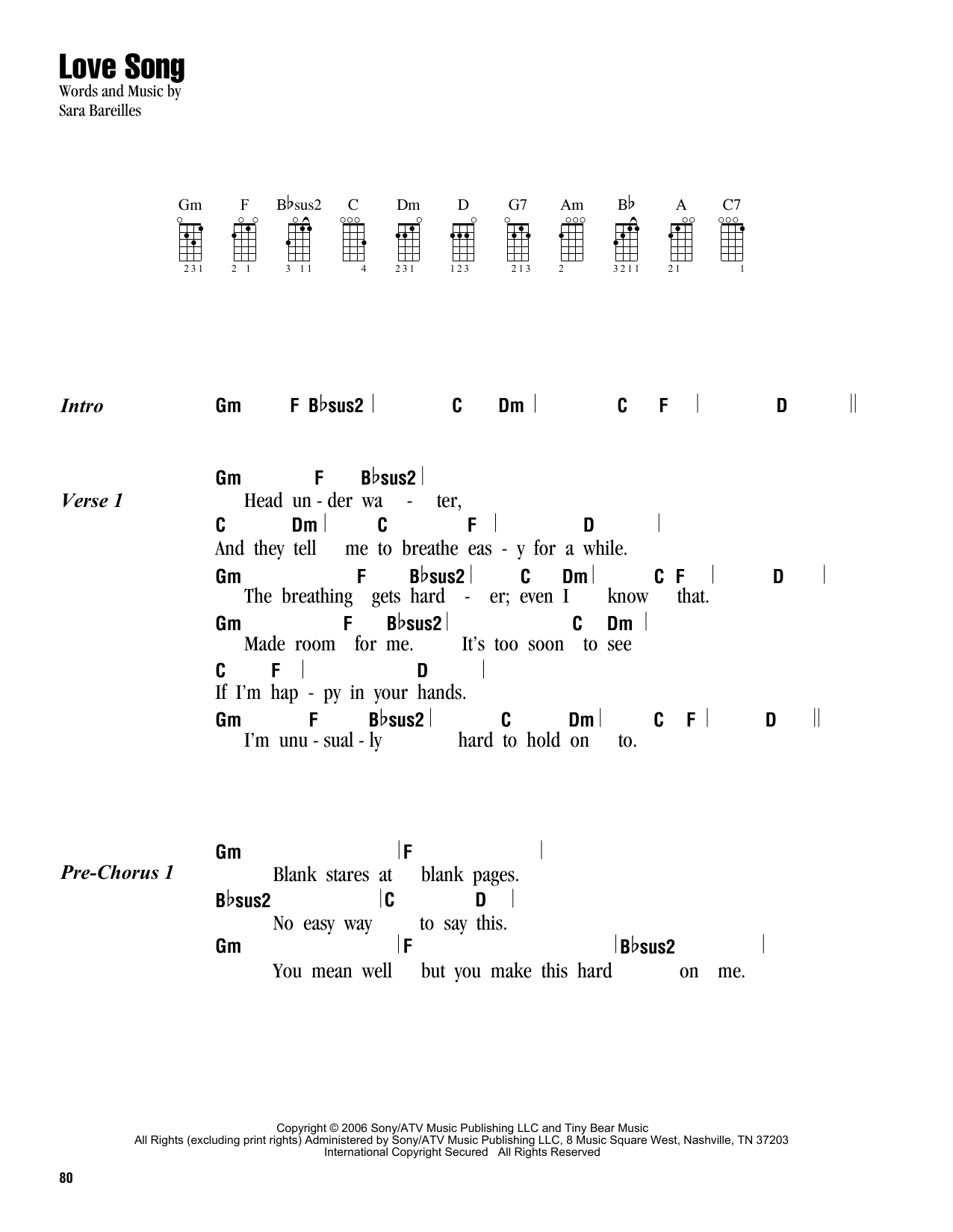 Product picture to:  Love Song - Sara Bareilles