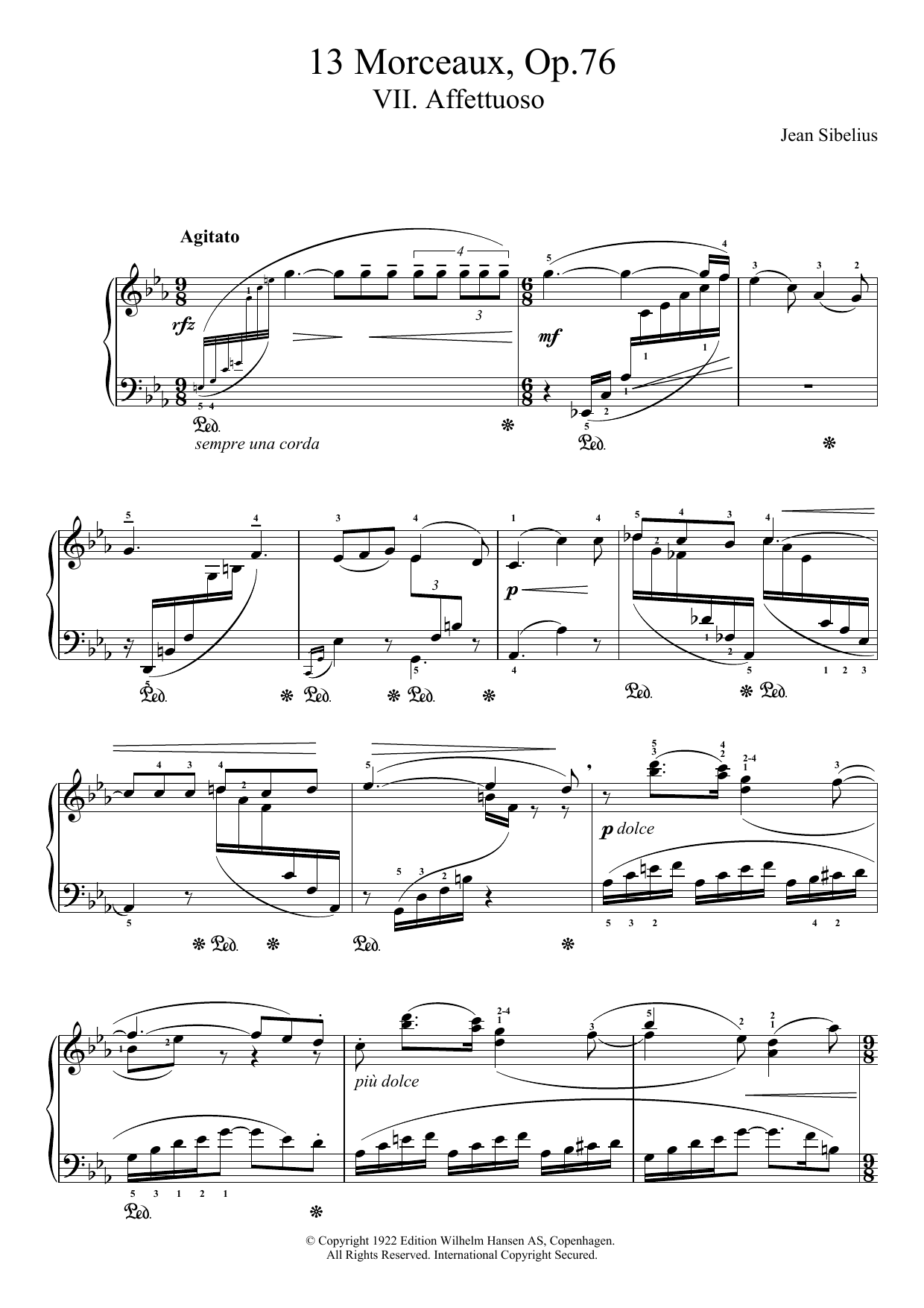 Product picture to: 13 Morceaux, Op.76 - VII. Affettuoso