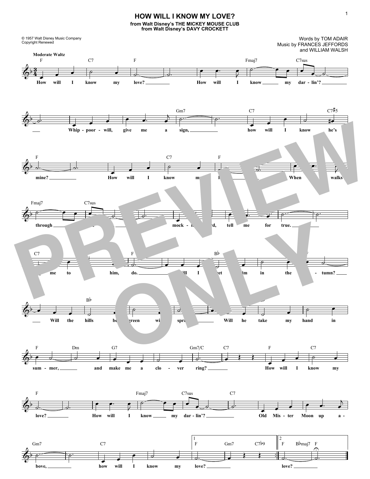 Produktbild zu: How Will I Know My Love?