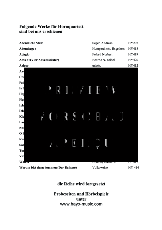 gallery: Advent - Vier Adventslieder, , (Horn Quartett)