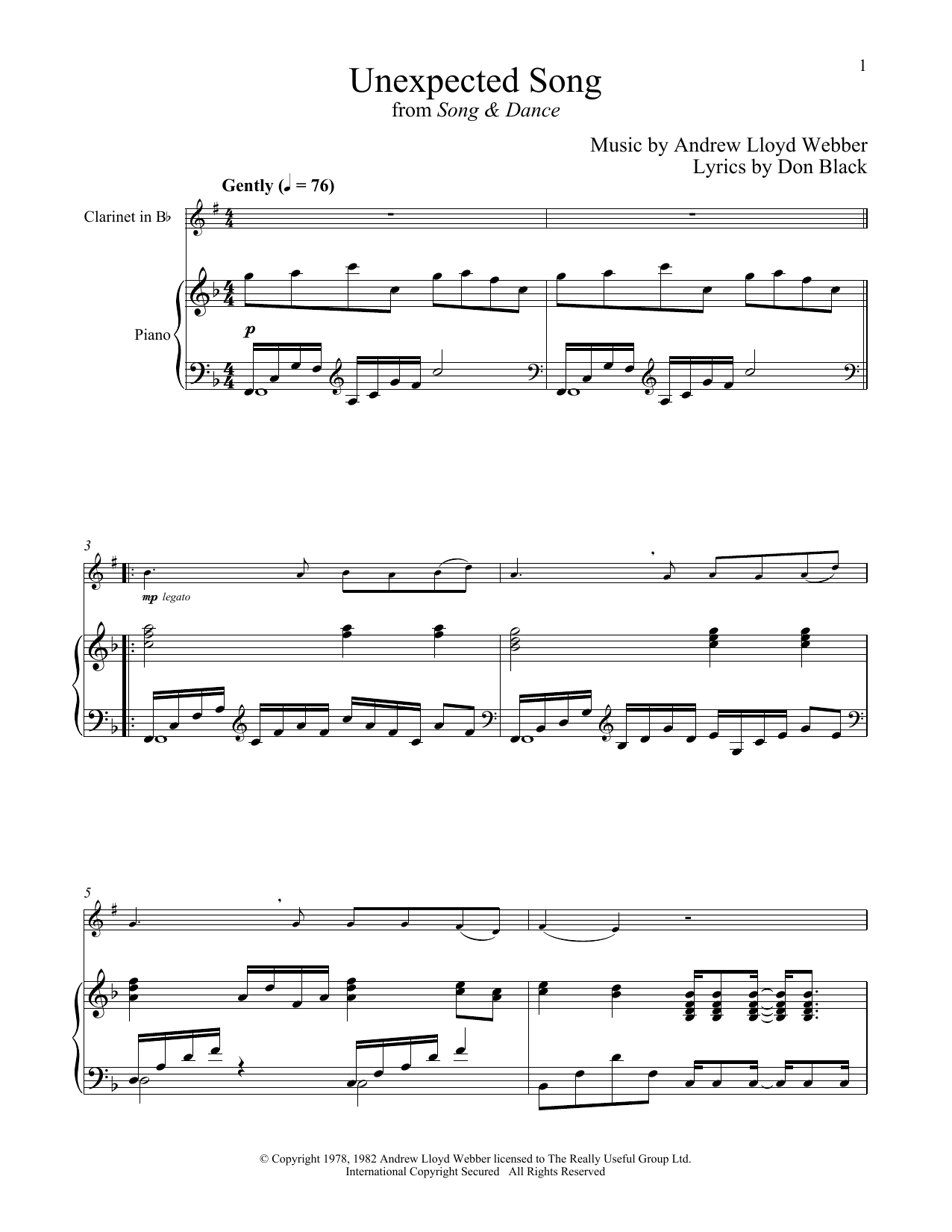 Product picture to: Unexpected Song (from Song & Dance)