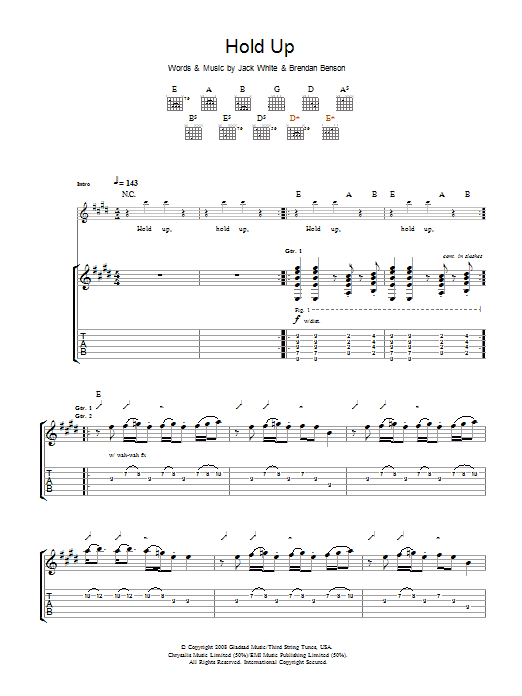 Produktgalerie: Seite 1 von 1 Hold Up, The Raconteurs, Gitarre