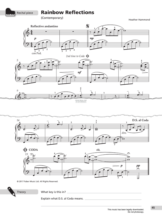 Produktgalerie: Seite 1 von 1 Rainbow Reflections, Heather Hammond, Klavier