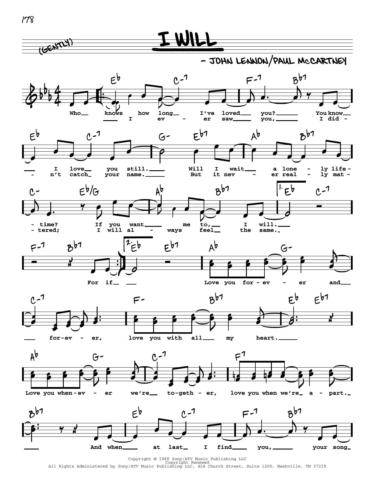 Produktgalerie: Seite 1 von 1 I Will (High Voice), The Beatles