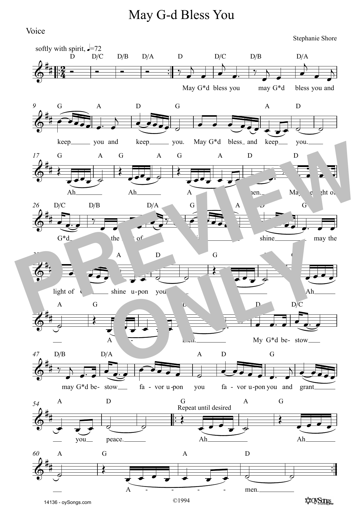 Produktgalerie: Seite 1 von 1 May G-d Bless You, Stephanie Shore, Melodieinstrument