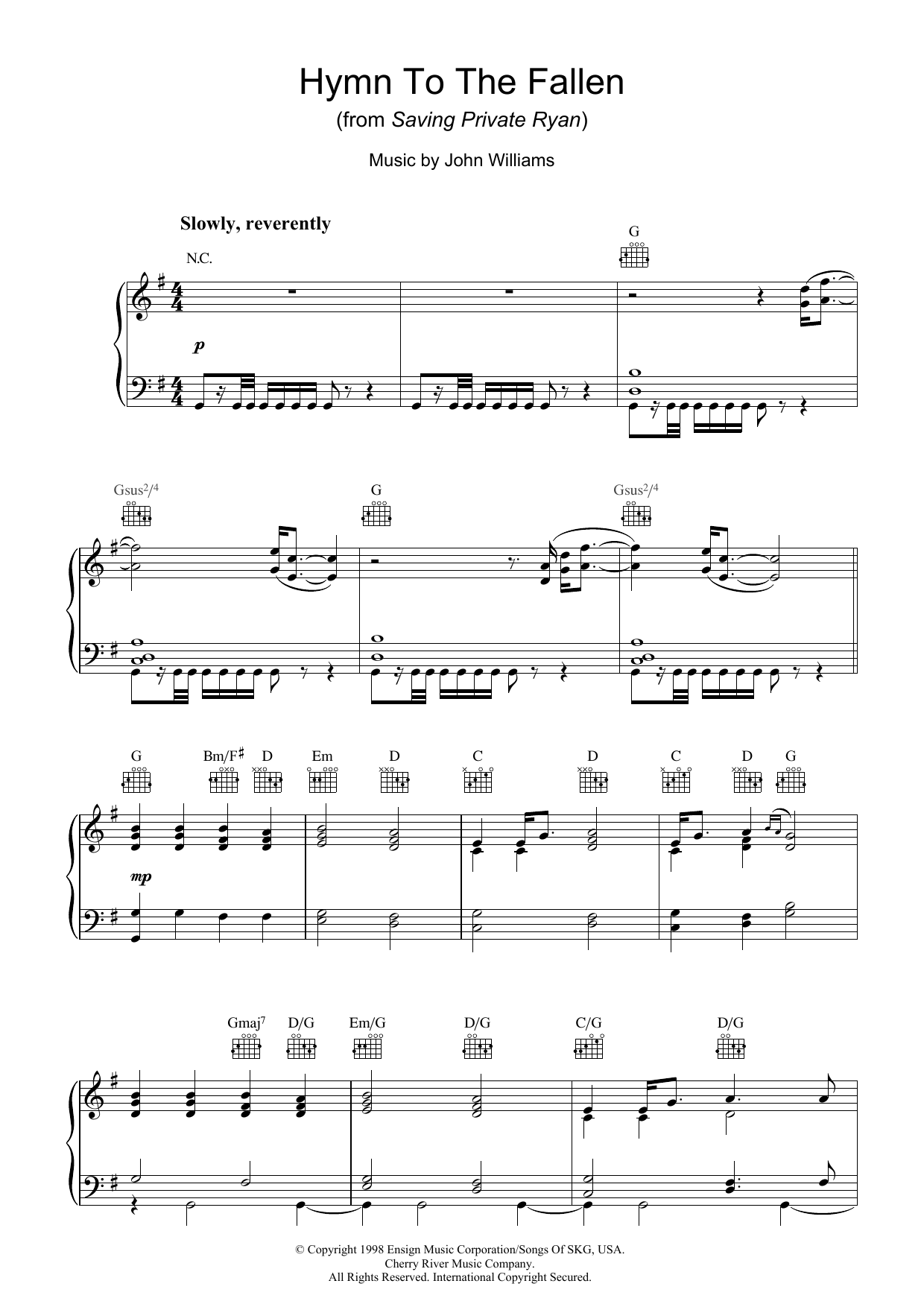 Product gallery: Page 1 of 1 Hymn To The Fallen (from Saving Private Ryan), John Williams