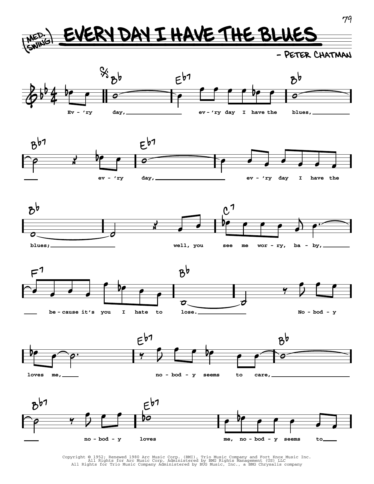 Produktbild zu: Every Day I Have The Blues (High Voice)