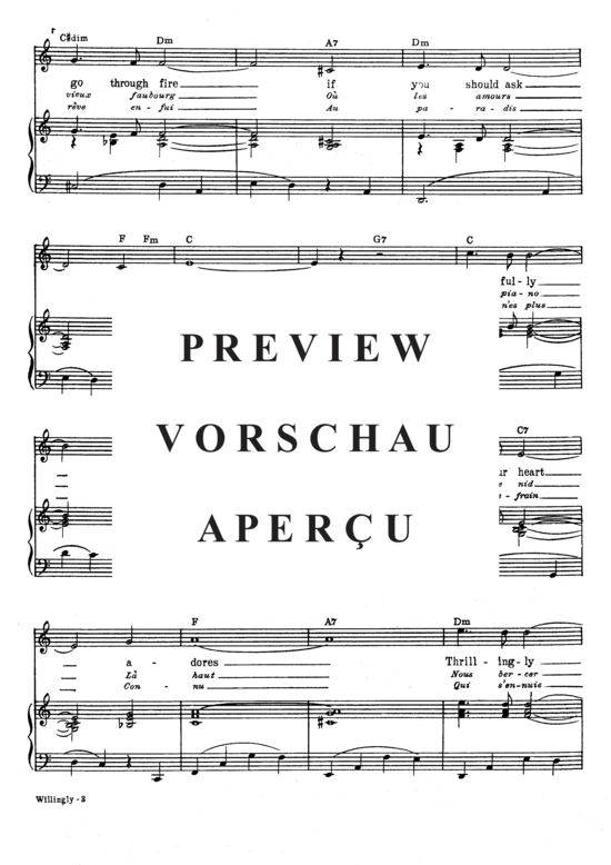 Produktgalerie: Seite 4 von 8 Willingly (M&eacute lodie Perdue) , Popular Standard, (Klavier und Gesang)