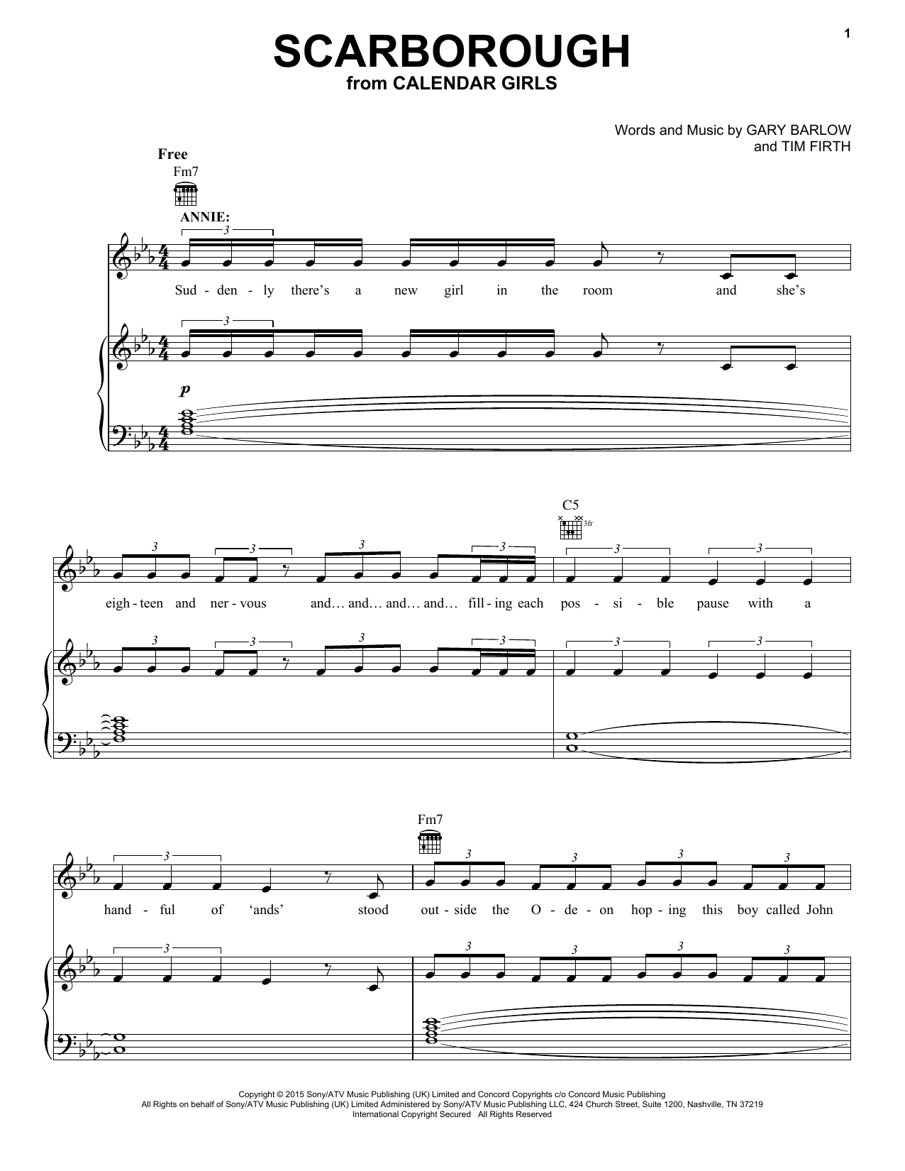 Product picture to: Scarborough (from Calendar Girls the Musical)