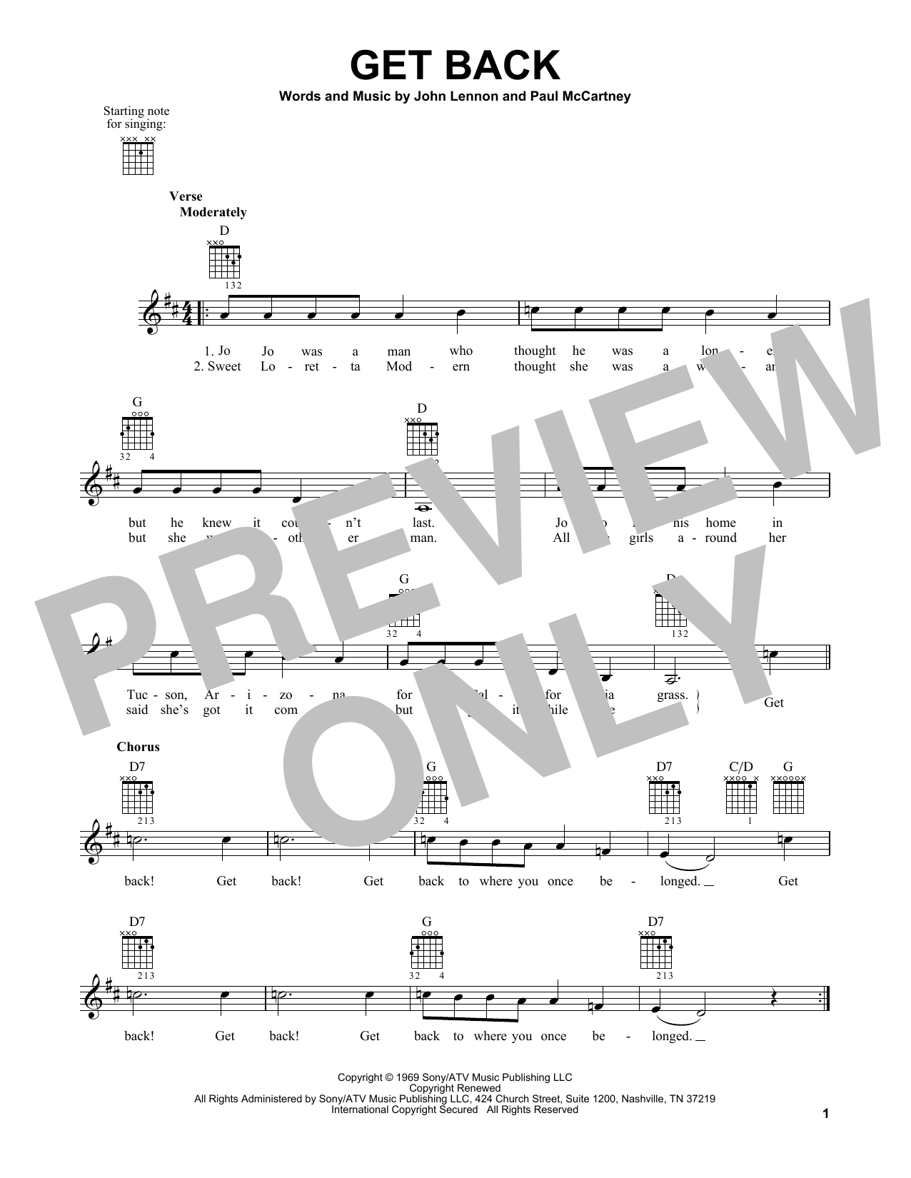 Produktgalerie: Seite 1 von 1 Get Back, The Beatles, Gitarre
