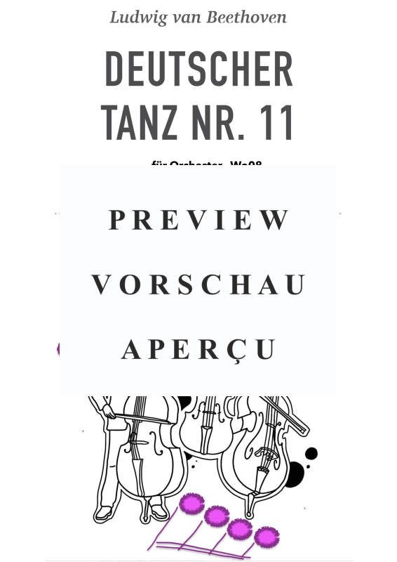 Produktgalerie: Seite 2 von 11 Deutscher Tanz Nr. 11, , Jugendkammerorchester