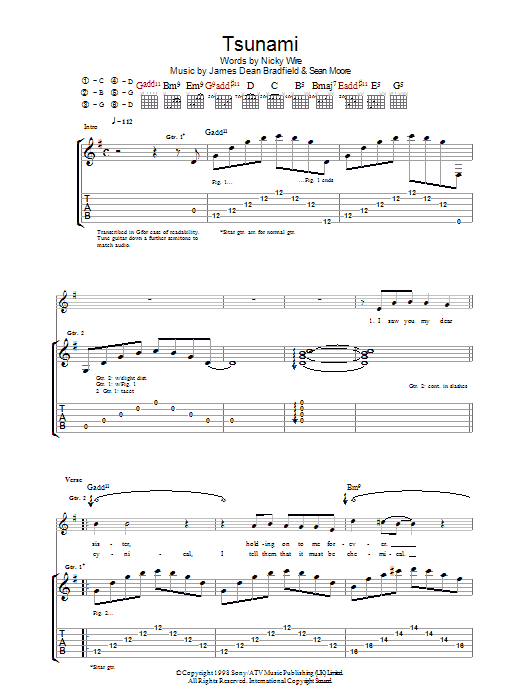 Product gallery: Page 1 of 1 Tsunami, Manic Street Preachers
