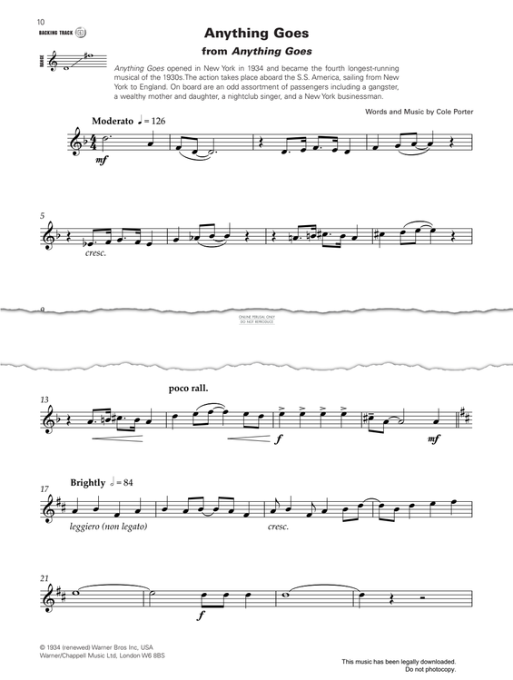 Produktgalerie: Seite 1 von 1 Anything Goes, Cole Porter, Klavier, Trompete