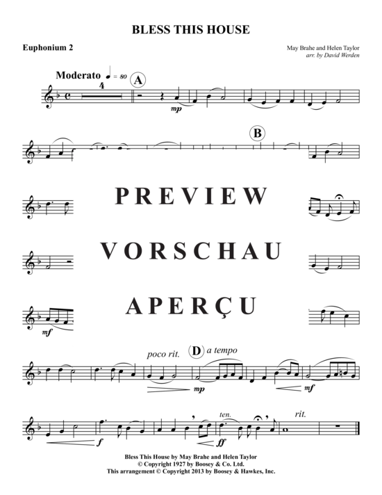 Product gallery: Page 10 of 10 Bless This House , , (baritone/trombone + piano)