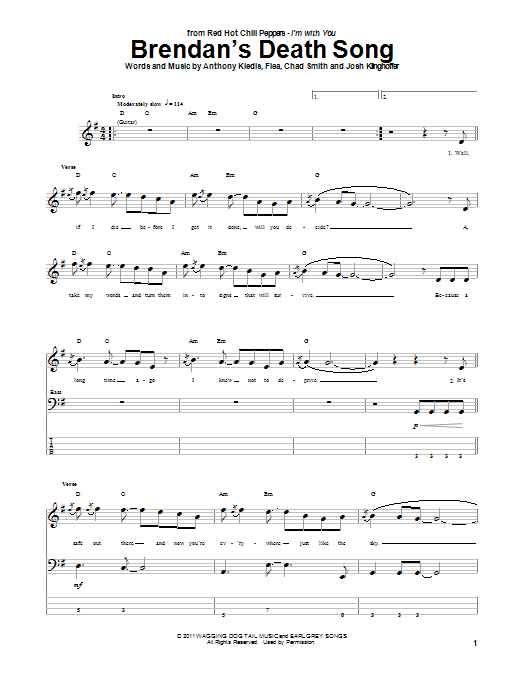Produktgalerie: Seite 1 von 1 Brendan's Death Song, Red Hot Chili Peppers, E-Bass