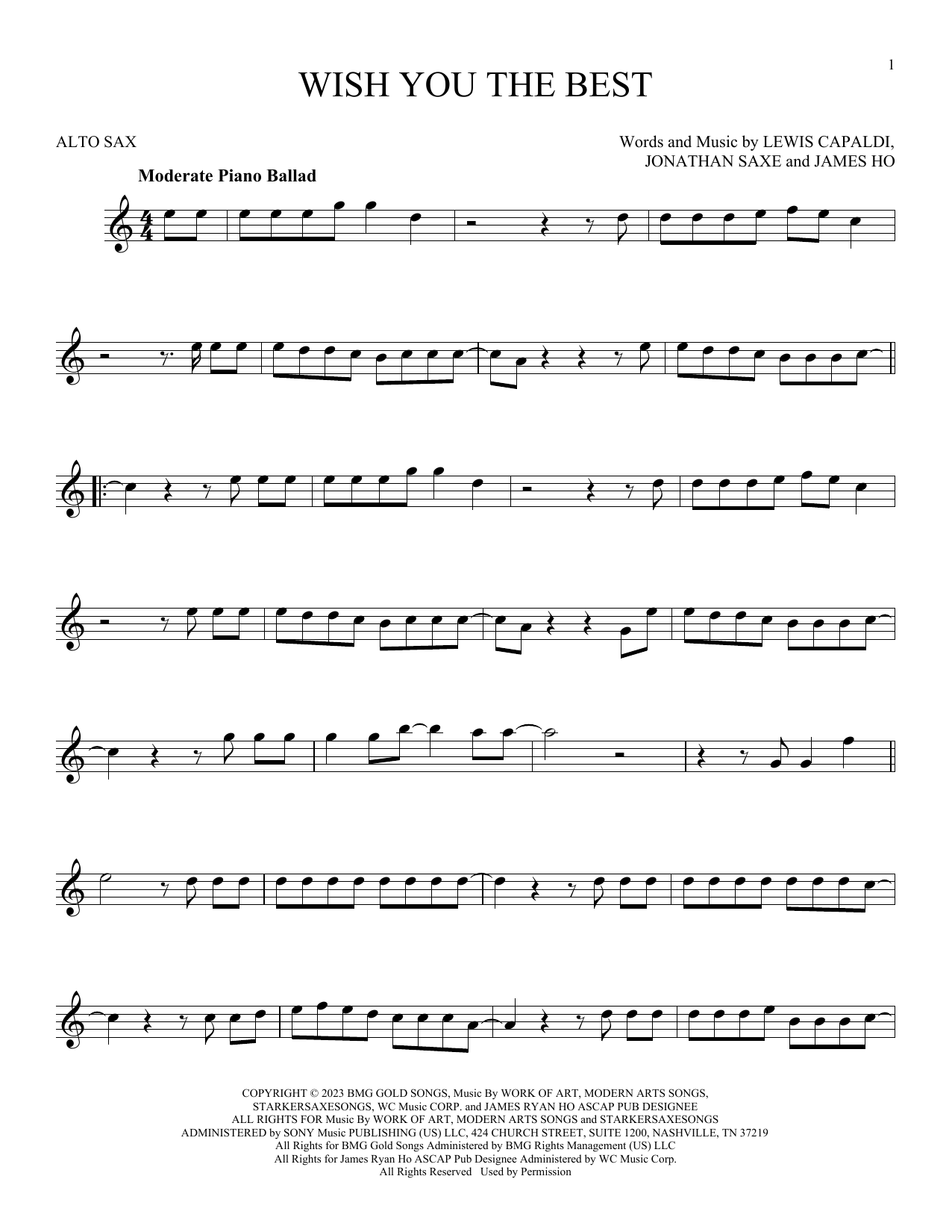 Product gallery: Page 1 of 1 Wish You The Best, Lewis Capaldi