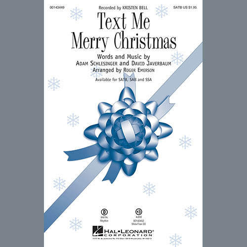 cover: Text Me Merry Christmas (arr. Roger Emerson), Kristen Bell