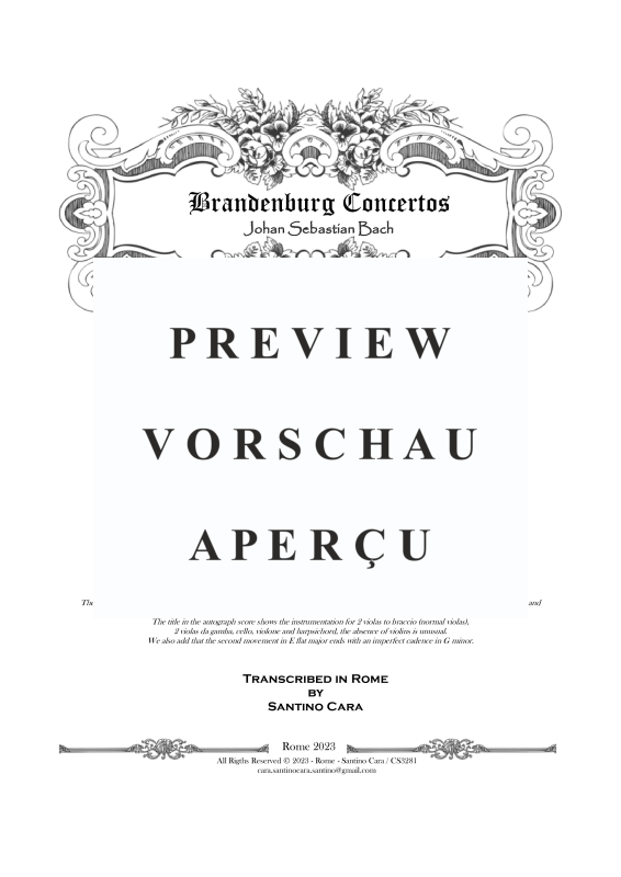 Product gallery: Page 2 of 11 Brandenburg Concerto No. 6 in B flat major BWV 1051, , Solo Piano