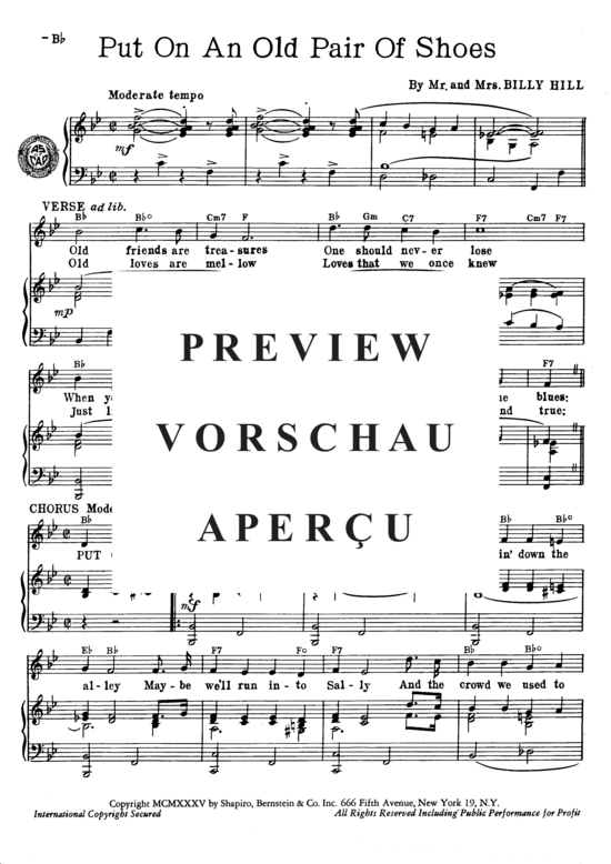 Produktgalerie: Seite 3 von 8 Put On An Old Pair of Shoes , Popular Standard, Klavier und Gesang