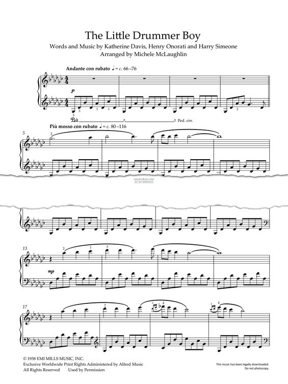 Produktgalerie: Seite 1 von 1 The Little Drummer Boy, Katherine Davis, Klavier