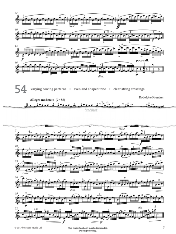 Produktgalerie: Seite 1 von 1 Study No.54 Allegro moderato (from '80 Graded Studies For Violin Book Two'), Rodolphe Kreutzer, Violine