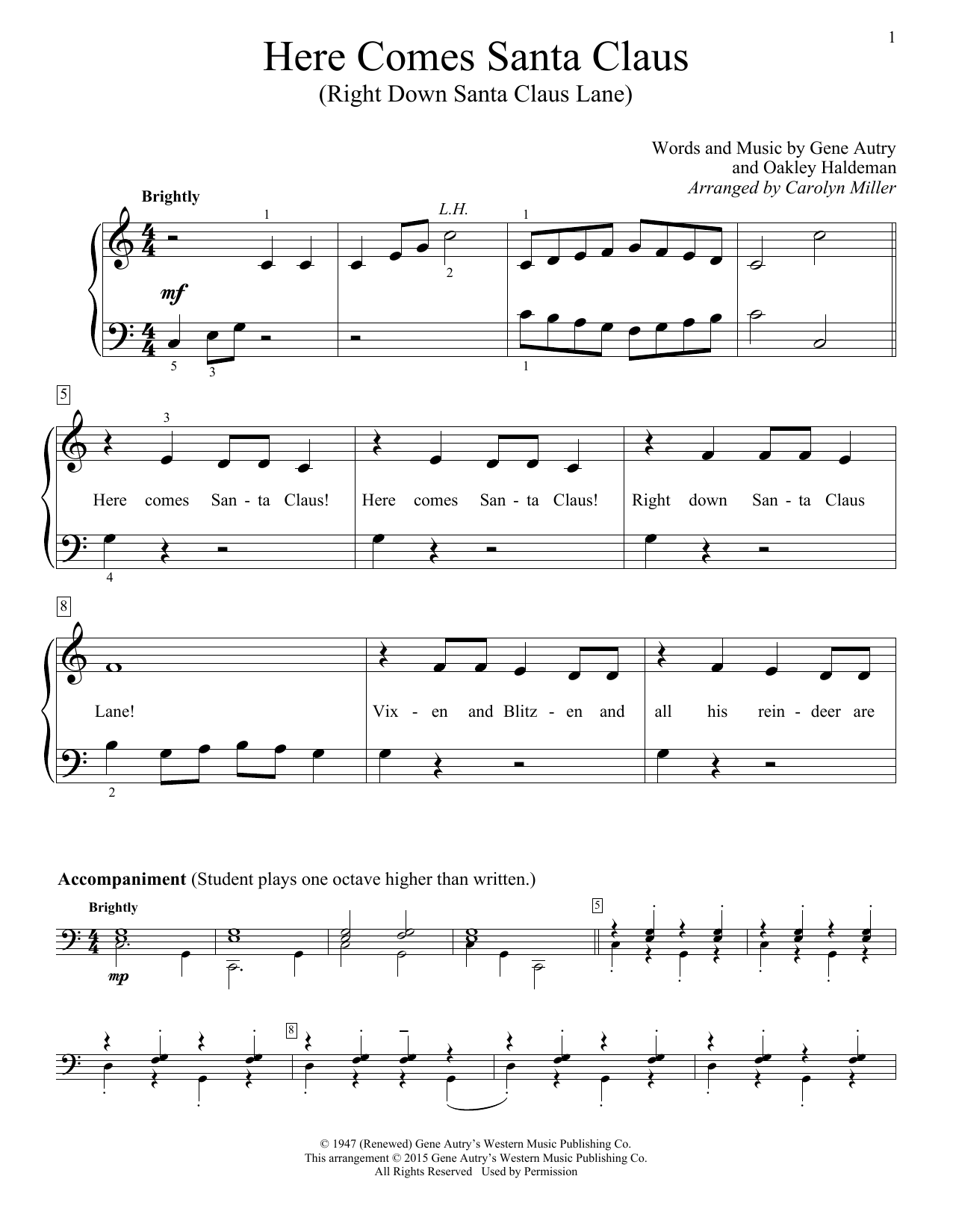 Produktbild zu: Here Comes Santa Claus (Right Down Santa Claus Lane)