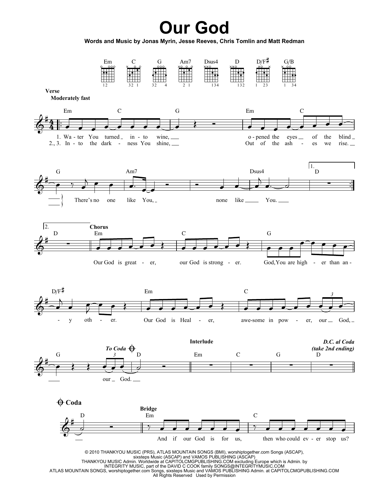 Produktbild zu:  Our God - Chris Tomlin