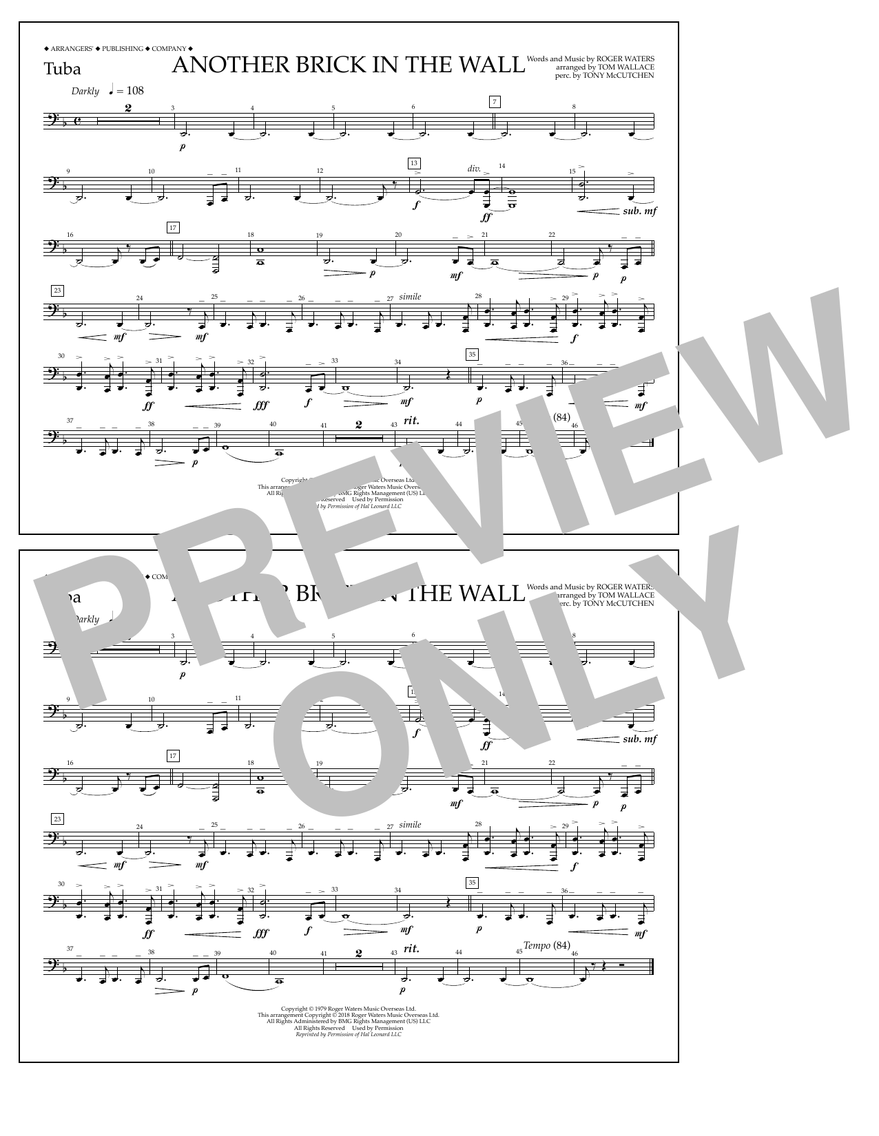 Product picture to: Another Brick in the Wall - Tuba