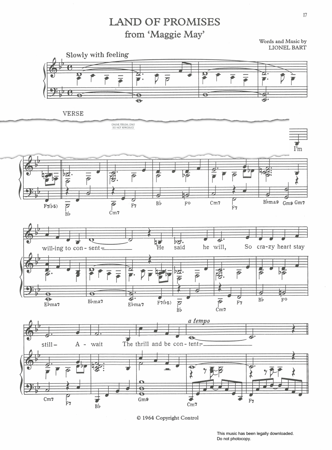 Produktbild zu: Land Of Promises (from 'Maggie May)