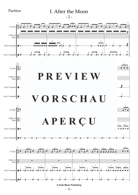 Produktgalerie: Seite 7 von 11 5 Ensemble Stücke für vier Percussion Spieler, , Perkussion Ensemble Quartett
