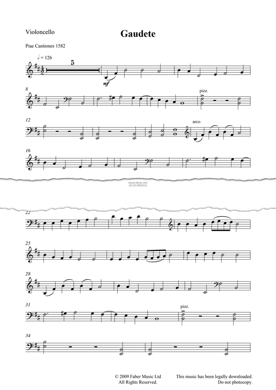 Produktgalerie: Seite 1 von 1 Gaudete, Howard Goodall, Violoncello