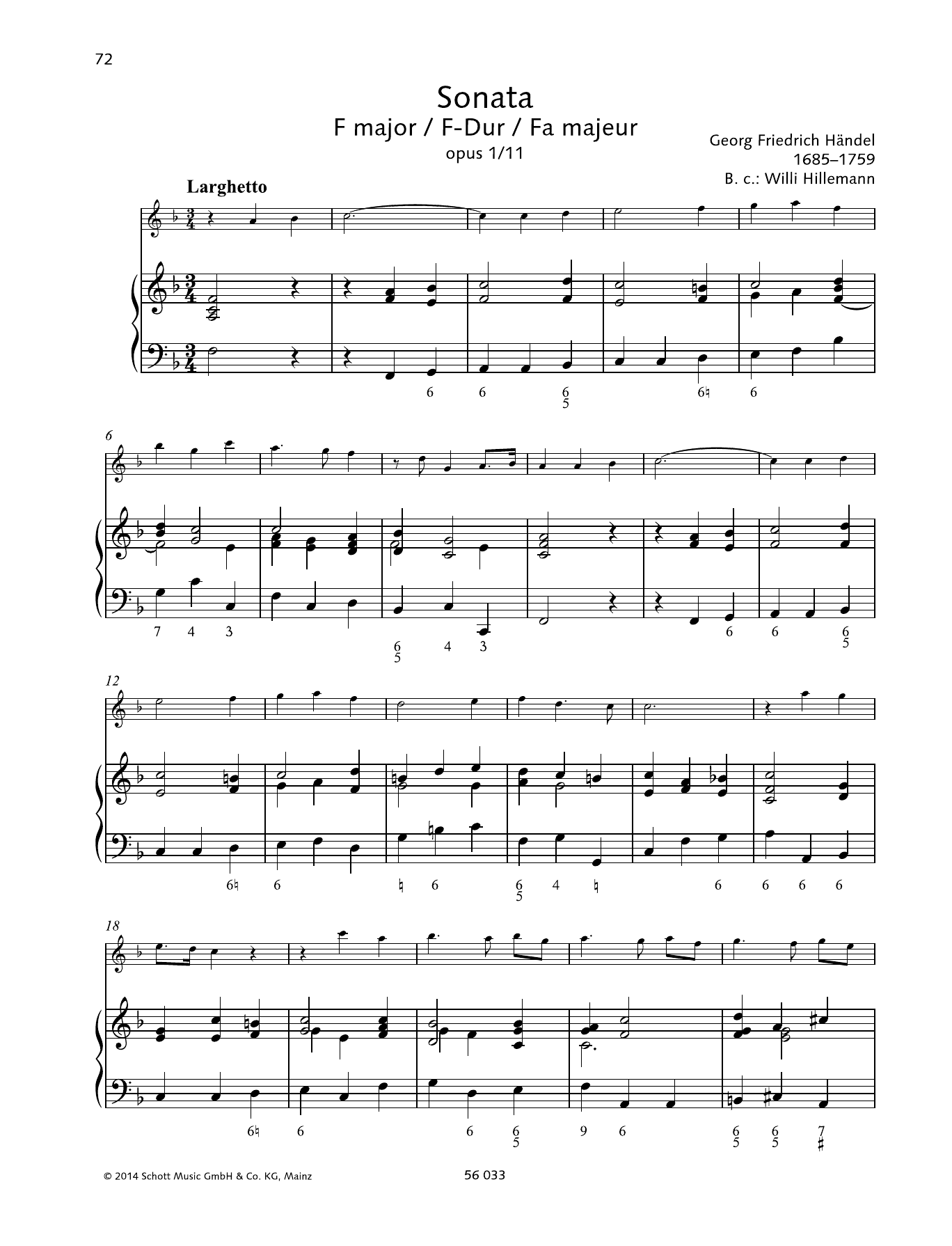 Produktbild zu: Sonata F Major