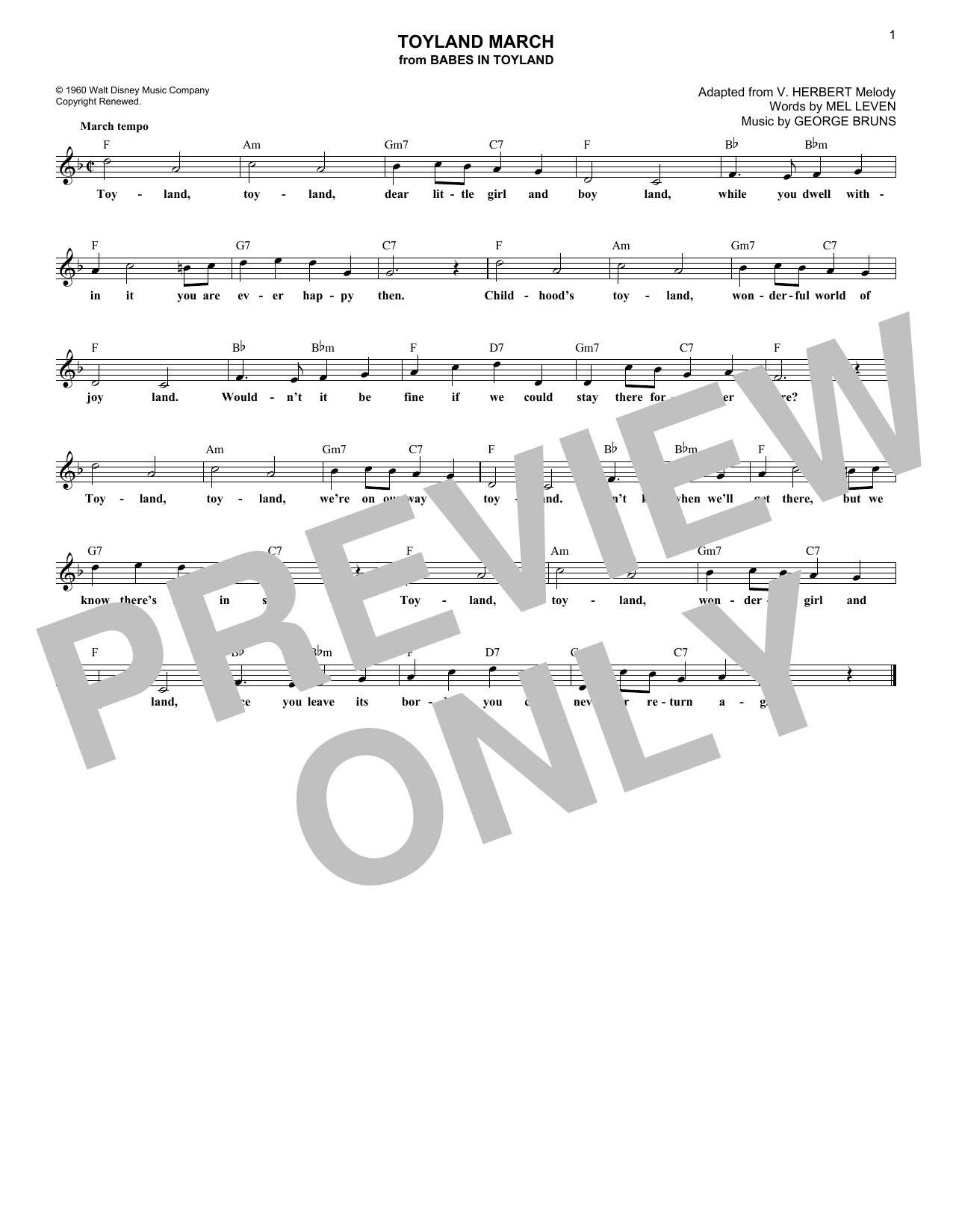 Produktbild zu: Toyland March (from Babes In Toyland)
