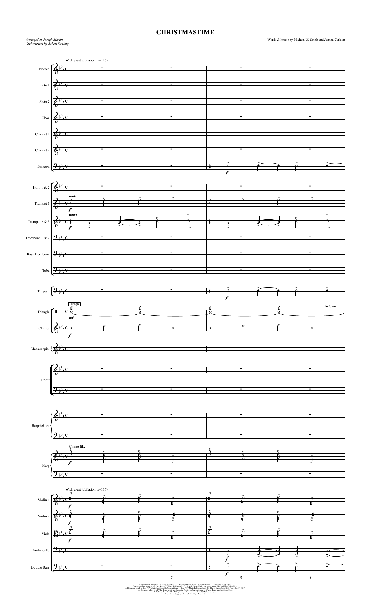 Product picture to: Christmastime (arr. Joseph M. Martin) - Full Score