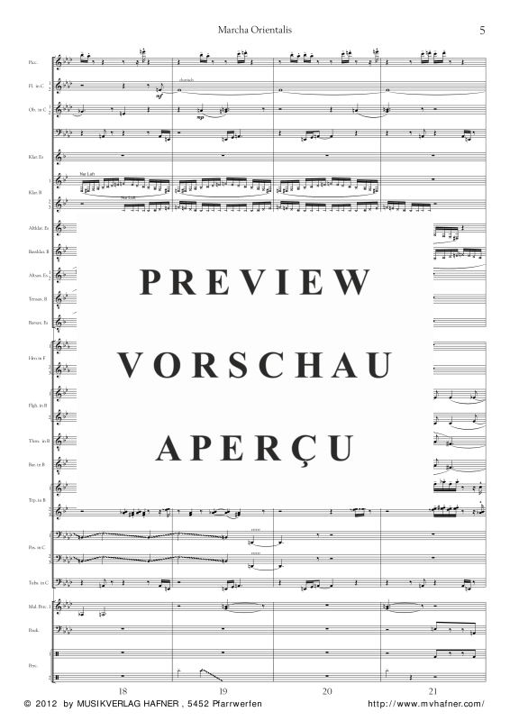 Product gallery: Page 10 of 11 Marcha Orientalis, , (large wind orchestra)