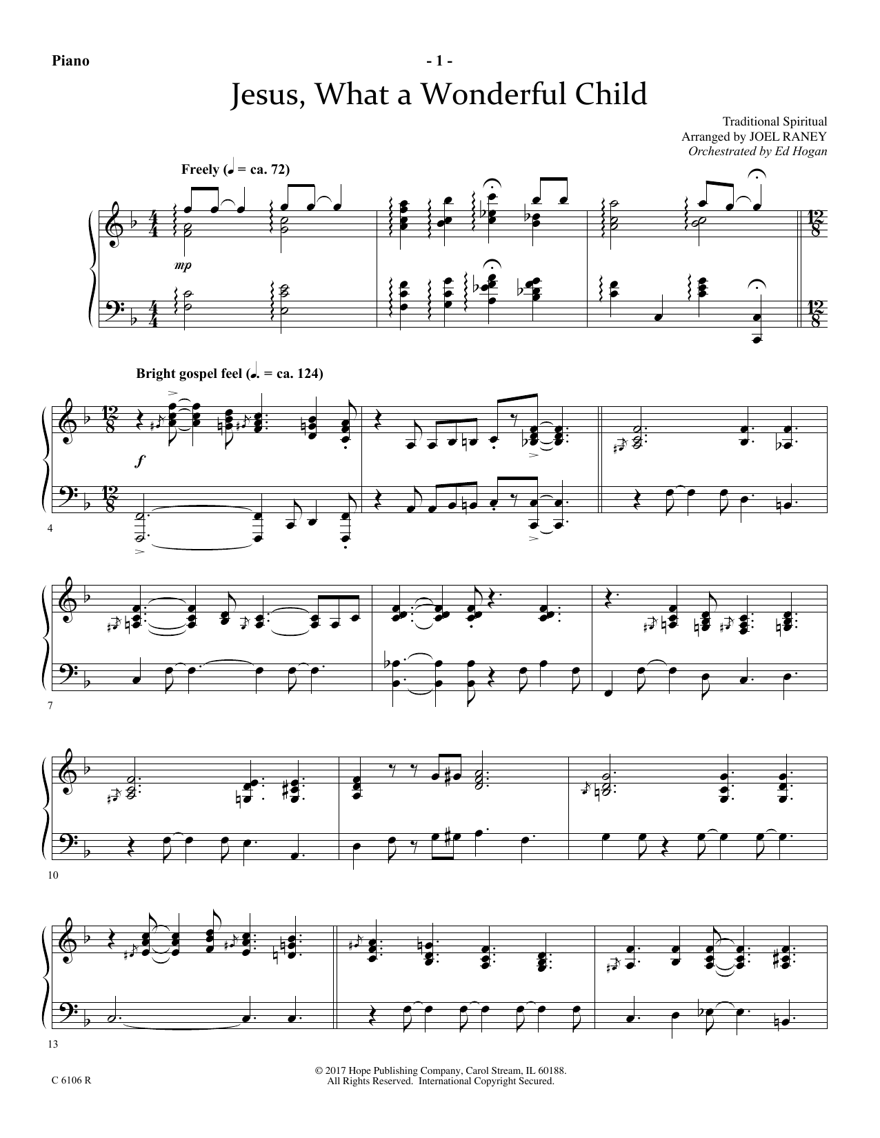 Product picture to: Jesus, What a Wonderful Child - Piano
