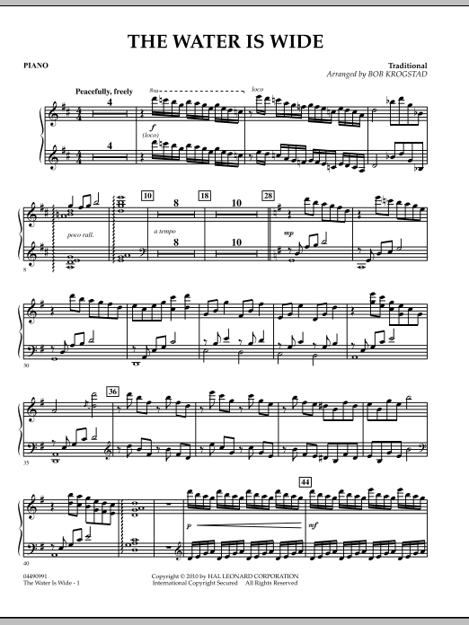 Product picture to: The Water Is Wide - Piano