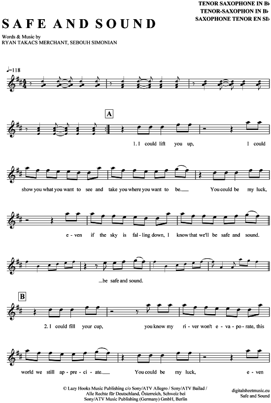 Product picture to: Safe and sound Capital Cities