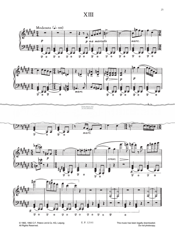 Produktgalerie: Seite 1 von 1 Prelude No.13 (from 24 Preludes Op. 34), Dmitri Shostakovich, Klavier
