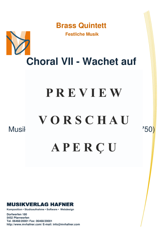 gallery: Choral VII - Wachet auf, , (Blechbläser Quintett)