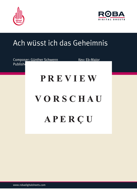 Produktgalerie: Seite 2 von 4 Ach wüsst ich das Geheimnis, 	, Klavier und Gesang