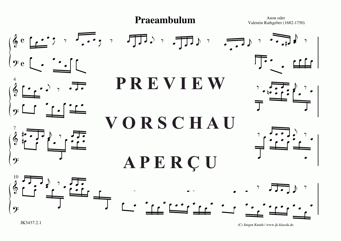 Produktgalerie: Seite 4 von 11 Orgelstücke, 9 Pastorell, 2 Pastorella, Praeambulum , , (Orgel/Klavier Solo)