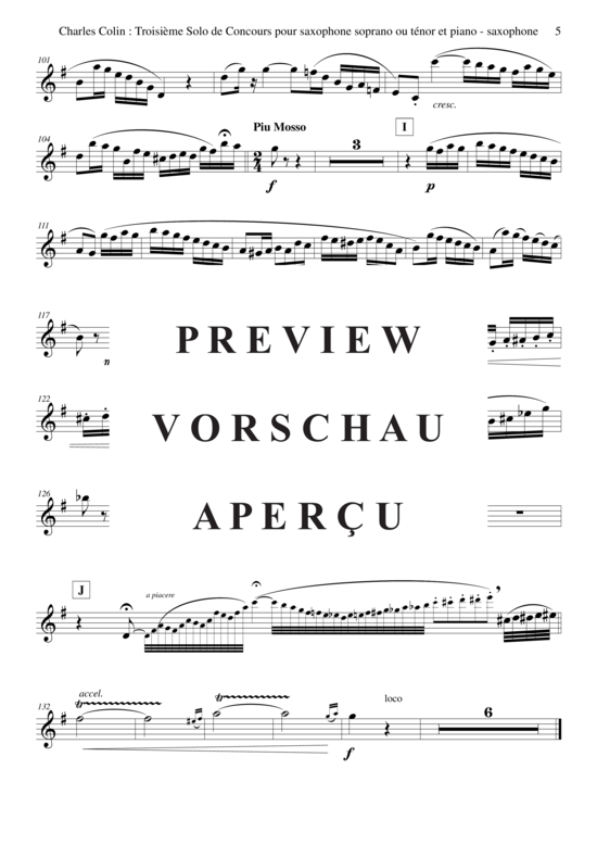 Product gallery: Page 19 of 19 Solo de Concours no. 3, opus 40 , , (soprano/tenor saxophone + piano)