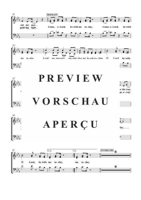 Produktgalerie: Seite 4 von 11 Morning Praise (Come, O Lord, Be With Me Today), , Gemischter Chor SAB, Sopran Solo und Klavier