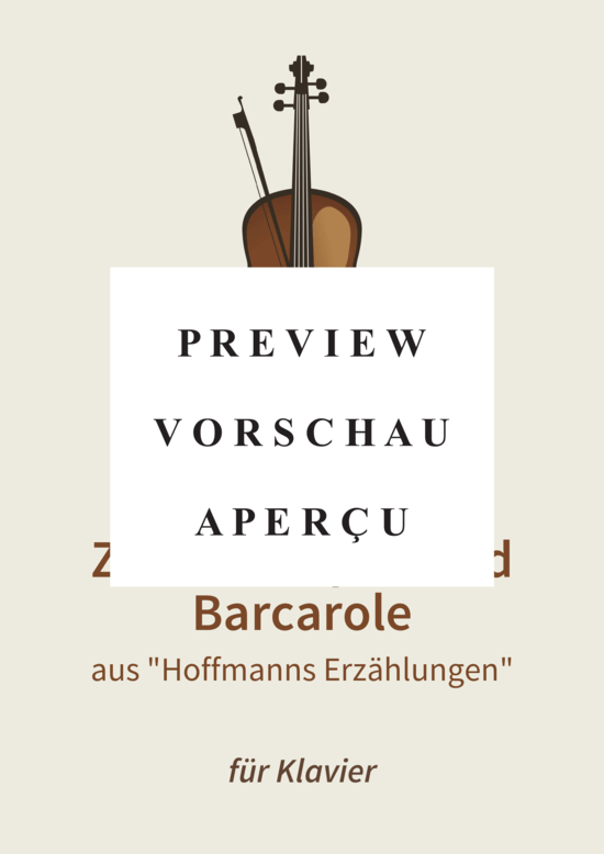 gallery: Zwischenspiel und Barcarole - aus Hoffmanns Erzählungen , , Klavier Solo