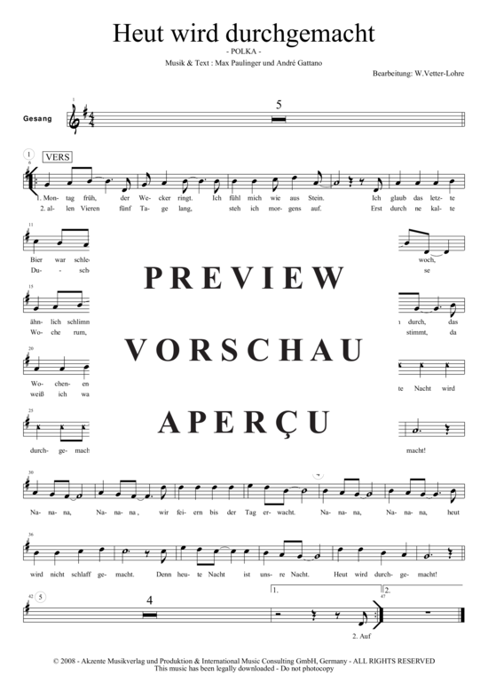 Product gallery: Page 5 of 11 Heut wird durchgemacht , Hofbräuhaus-Band, (Combo + 3 Horns)